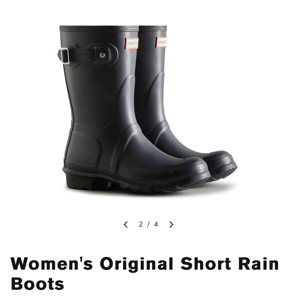 Womens size 8 original short Hunter rain boots
